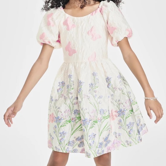 Rare Editions Other - 💋 Rare Editions Big Girls Floral Butterfly Brocade Dress NWOT